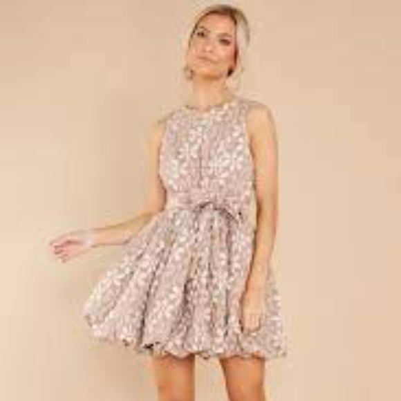 Wink And A Smile Blush Floral Print Dress - Picture 2 of 3